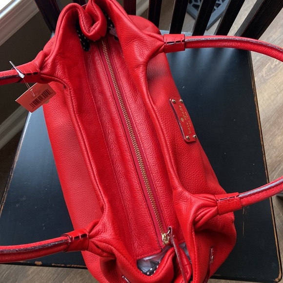 Kate Spade Stevie Purse Birkshire Road Poppy Leather NWT - Picture 5 of 16